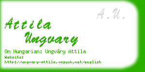 attila ungvary business card